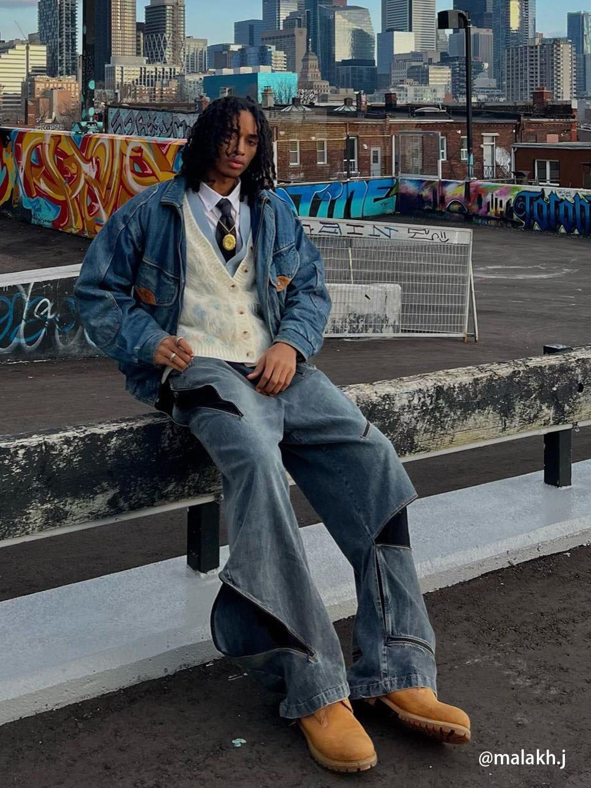 City Of Love Zip Up Jeans Product Image