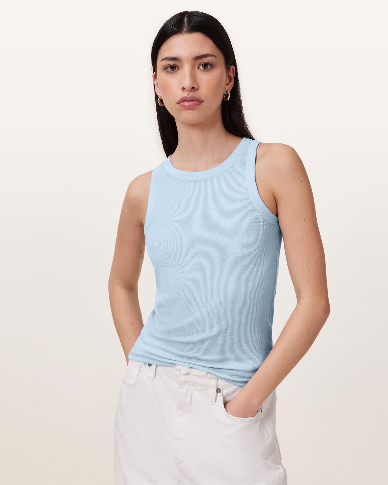Rina Crew Neck Sleeveless Tank Top Product Image