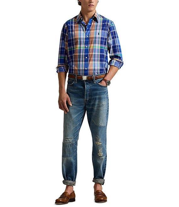 Polo Ralph Lauren Classic Fit Plaid Stretch Poplin Long Sleeve Woven Shirt Product Image