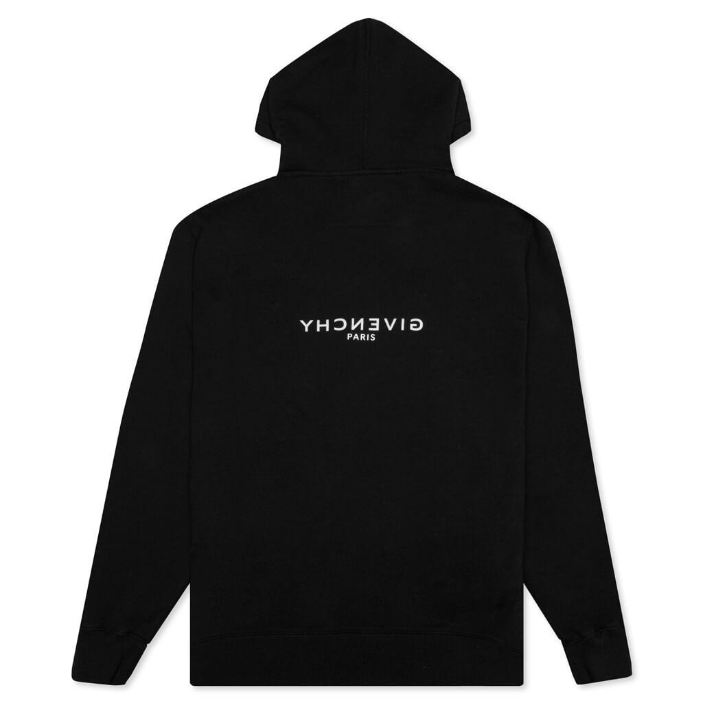 Classic Fit Hoodie w/ Reverse Print - Black Male Product Image
