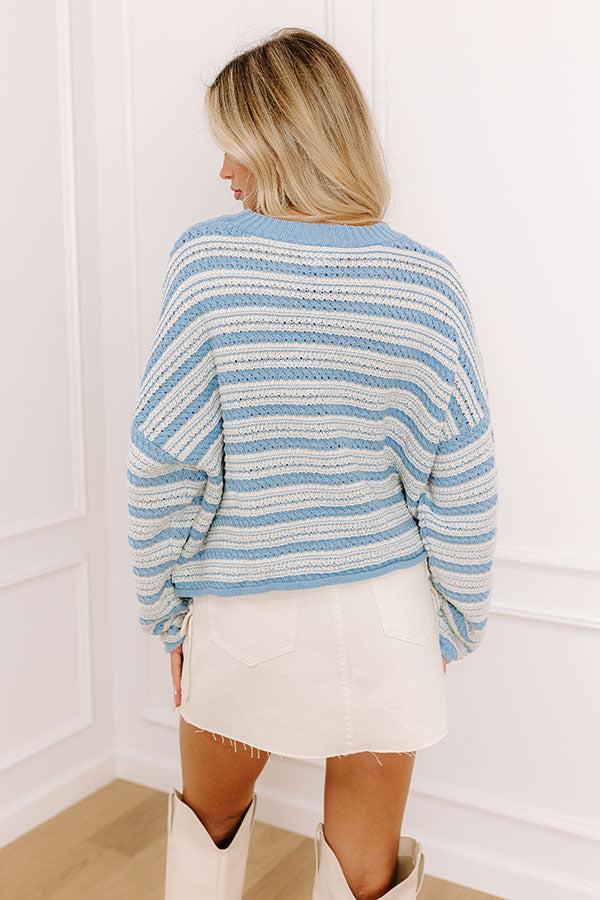 Ocean Breeze Stripe Knit Sweater Product Image