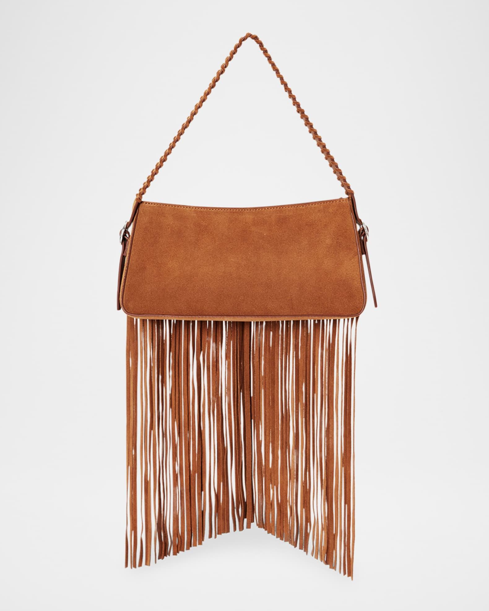 Belt Fringe Suede Shoulder Bag Product Image