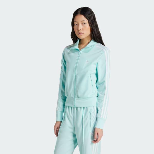adidas Adicolor Classics Firebird Track Jacket Semi Flash Aqua M Womens Product Image