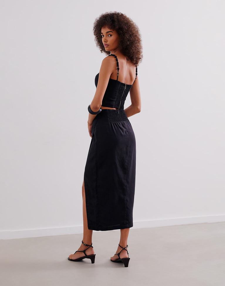 Niara Long Skirt (exchange only) - Black Product Image