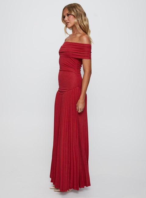 Field Of Dreams Maxi Dress Crimson Product Image