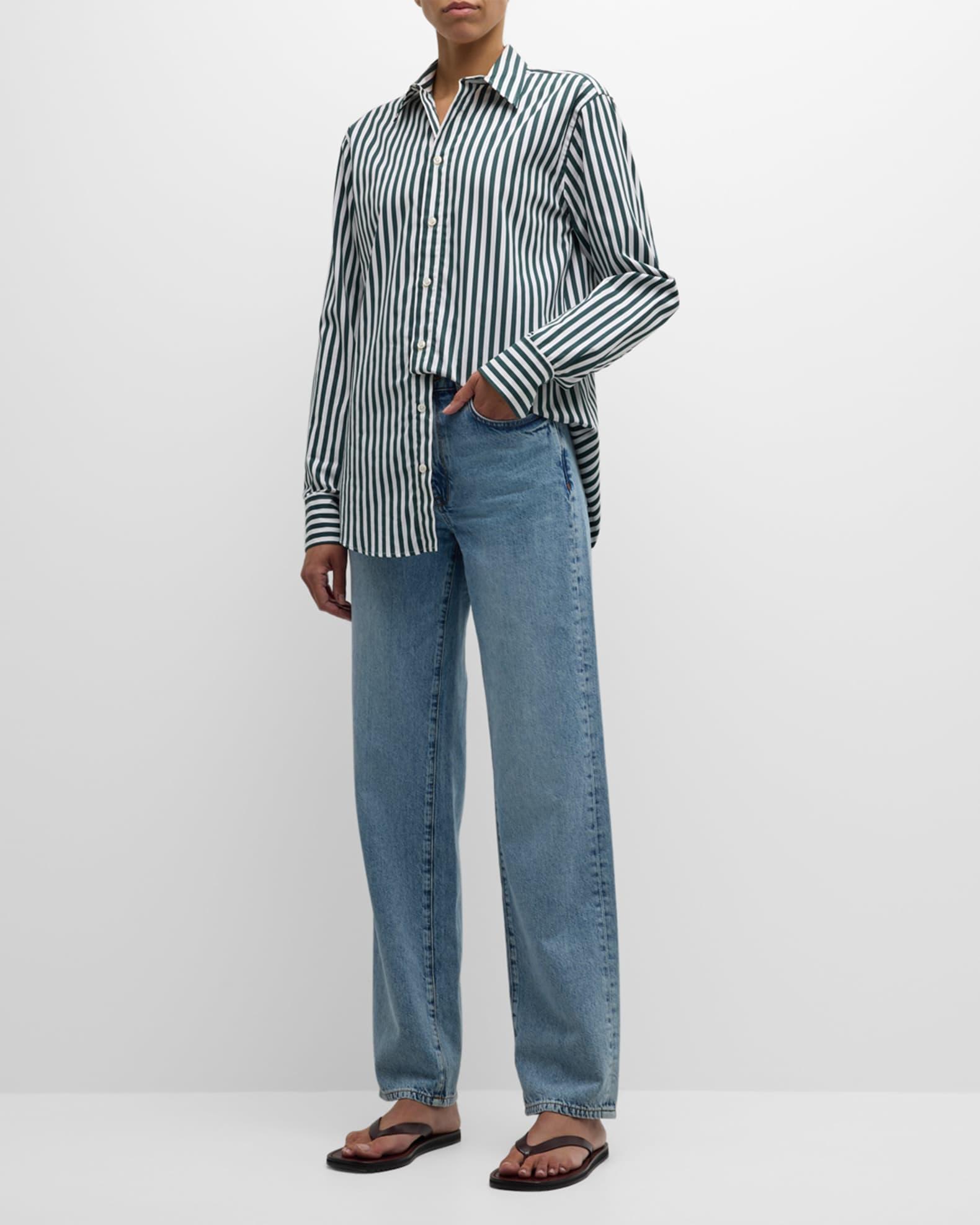 Birkin Mid-Rise Straight-Leg Jeans Product Image