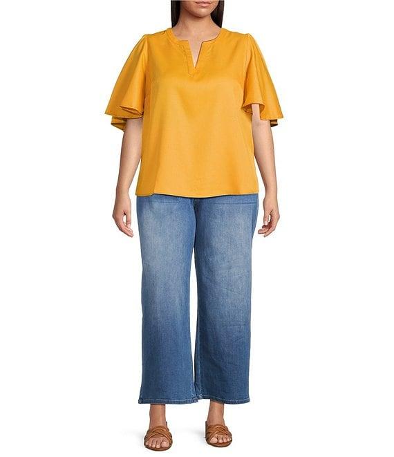 Sugarlips Plus Size Short Sleeve Woven Shirt Product Image