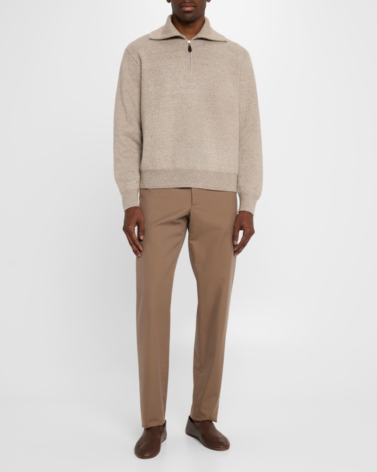 Men's Feriolo Linen and Cashmere Half-Zip Sweater Product Image