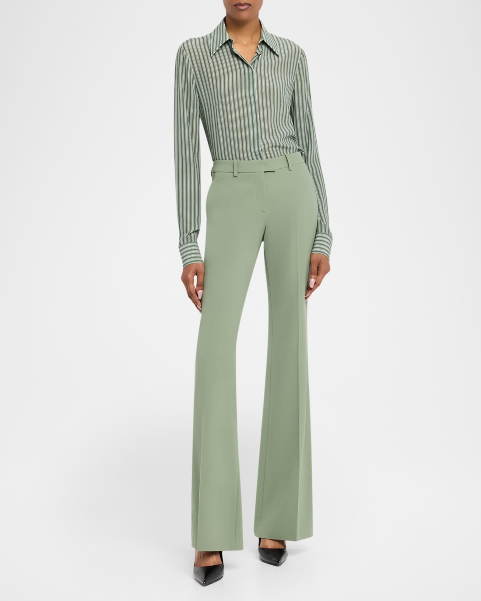 Haylee Stretch Wool Flare Trousers Product Image