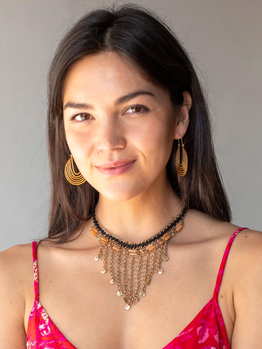 Gold Bib Necklace Product Image