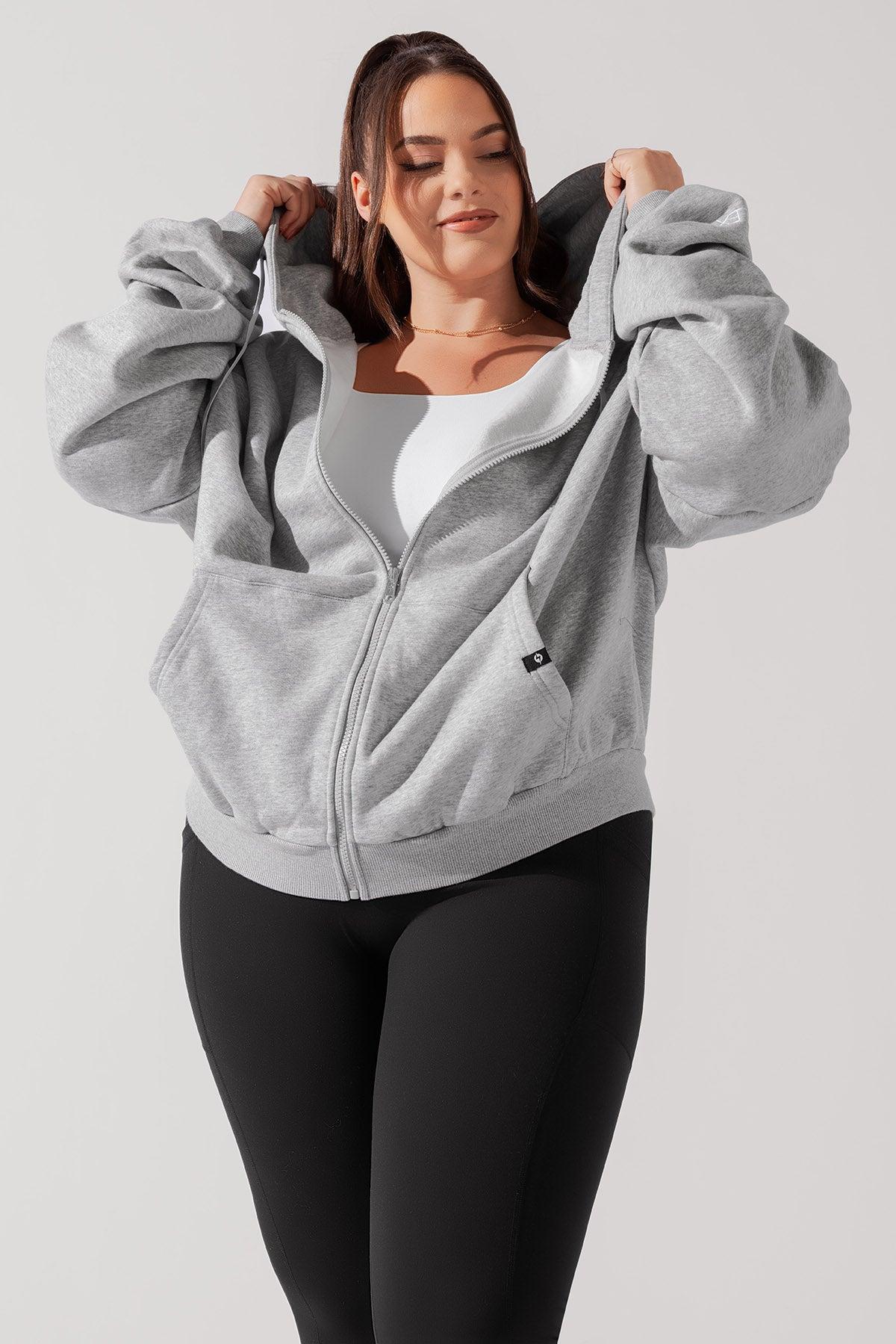 Zip Cloud Hoodie - Heather Grey Product Image