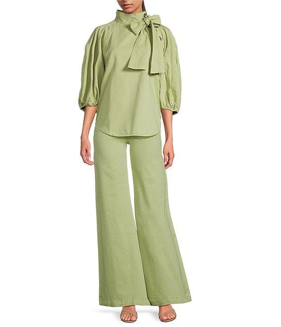 A Loves A High Rise Wide Leg Patch Pocket Utility Jeans Product Image