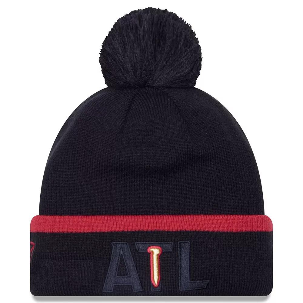 Men's New Era Blue Real Salt Lake Wordmark Kick Off Cuffed Knit Hat with Pom, Slt Blue Product Image