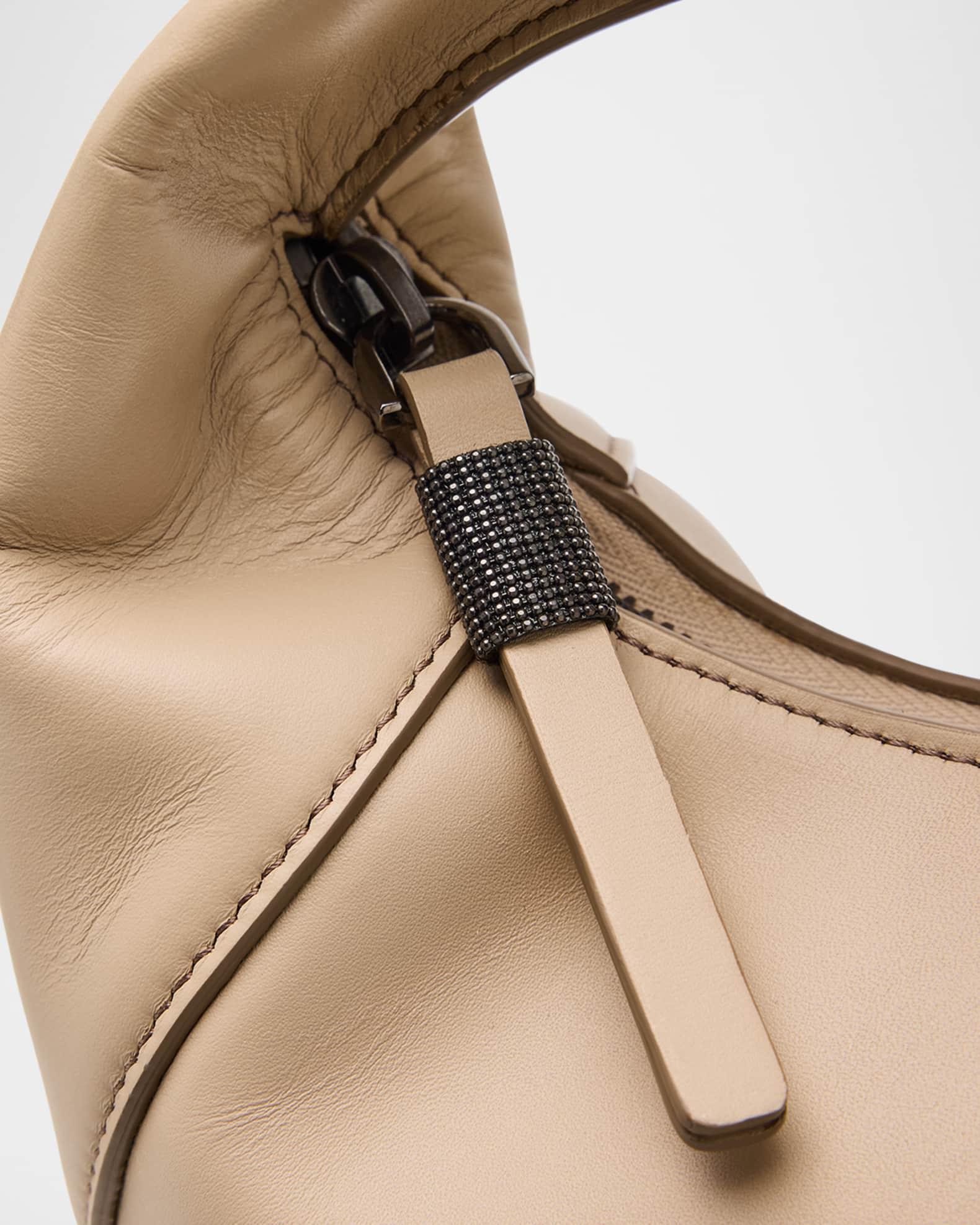 Zip Leather Top-Handle Bag Product Image
