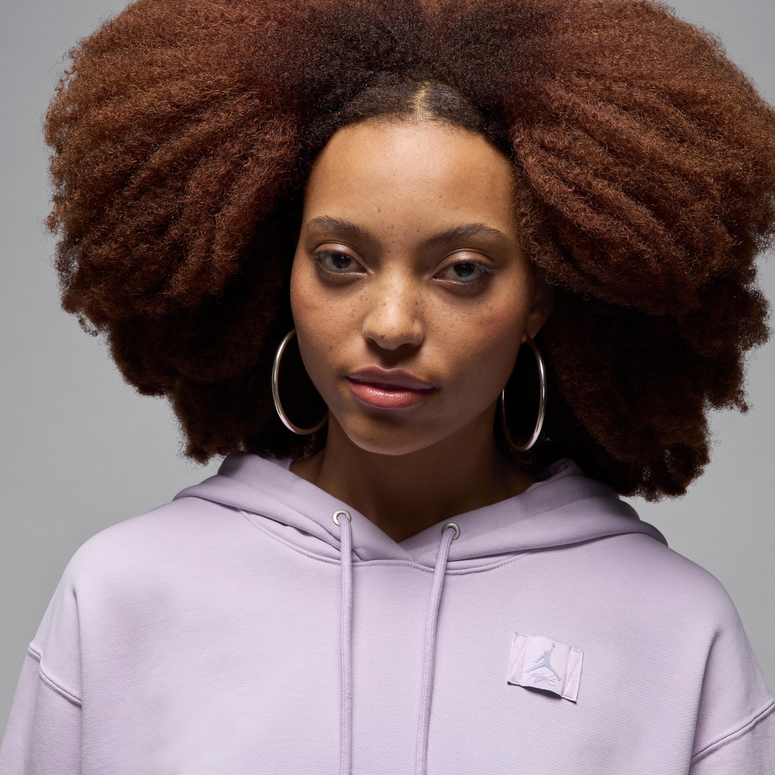 Women's Jordan Flight Fleece Satin-Lined Pullover Hoodie Product Image