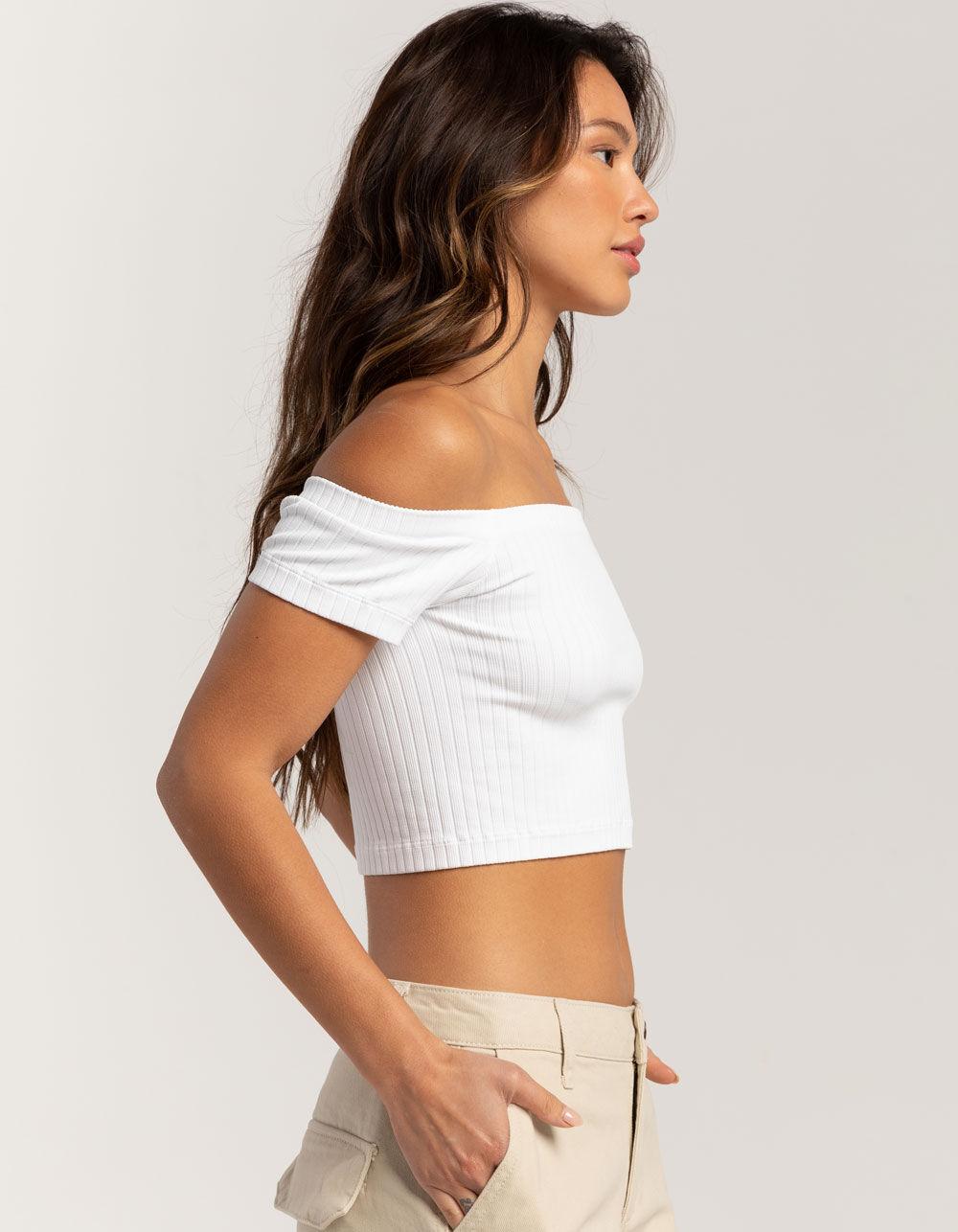 RSQ Womens Seamless Off The Shoulder Top - BLACK Product Image