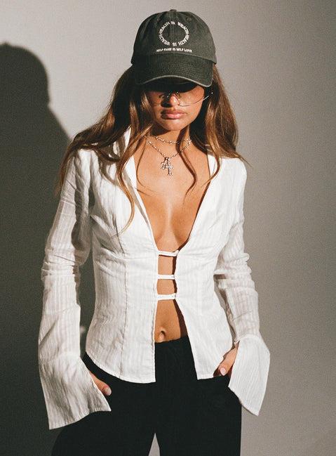 Nial Long Sleeve Top White Product Image