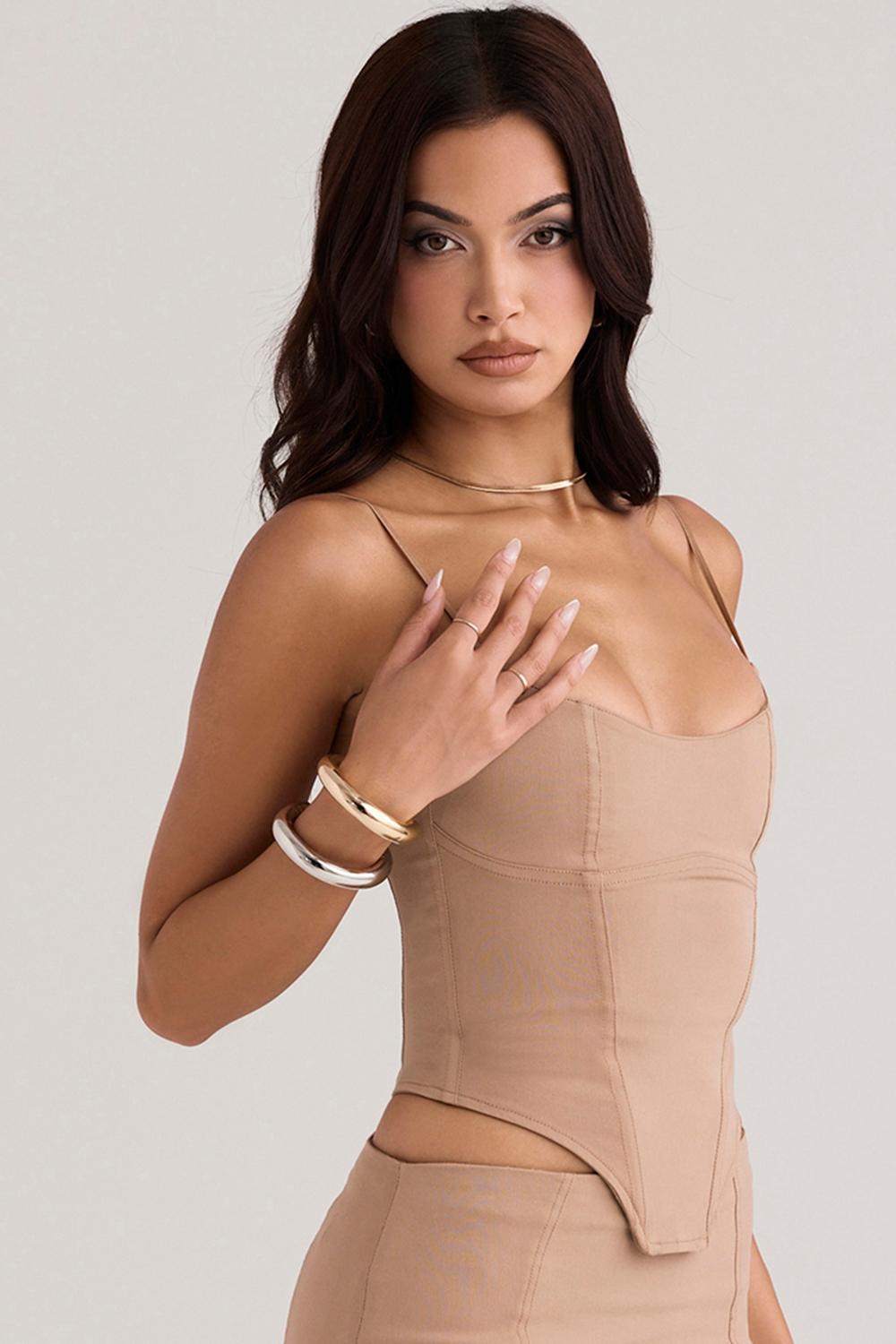 Flavia  beige sculpting corset Product Image
