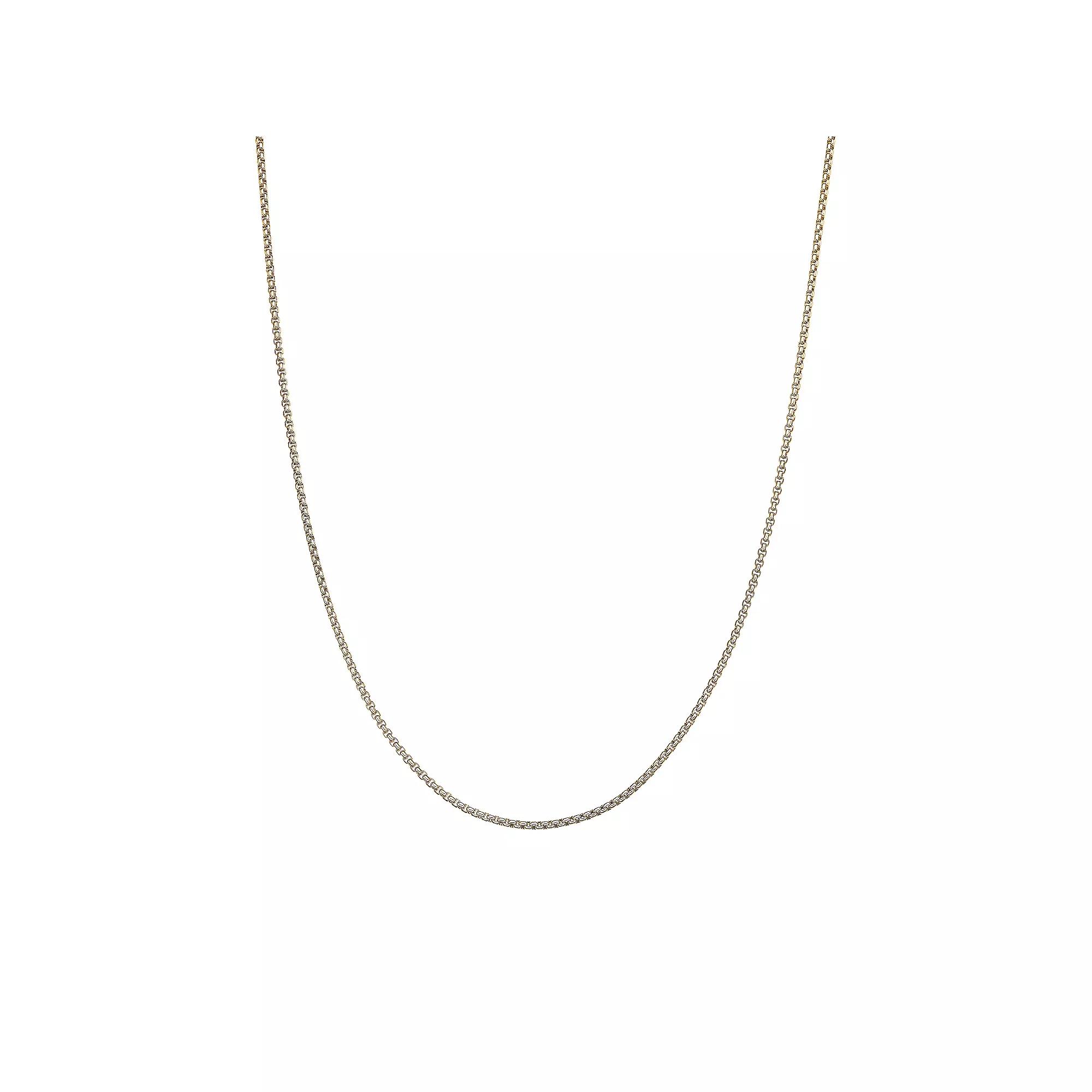 Men's LYNX Stainless Steel Box Chain Necklace, Size: 30", Gold Tone Product Image