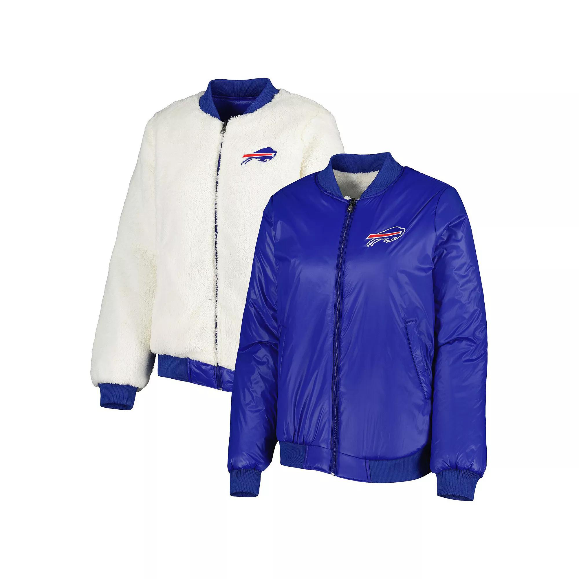 Women's G-III 4Her by Carl Banks Oatmeal/Royal Buffalo Bills Switchback Reversible Full-Zip Jacket, Size: Small, Team Product Image