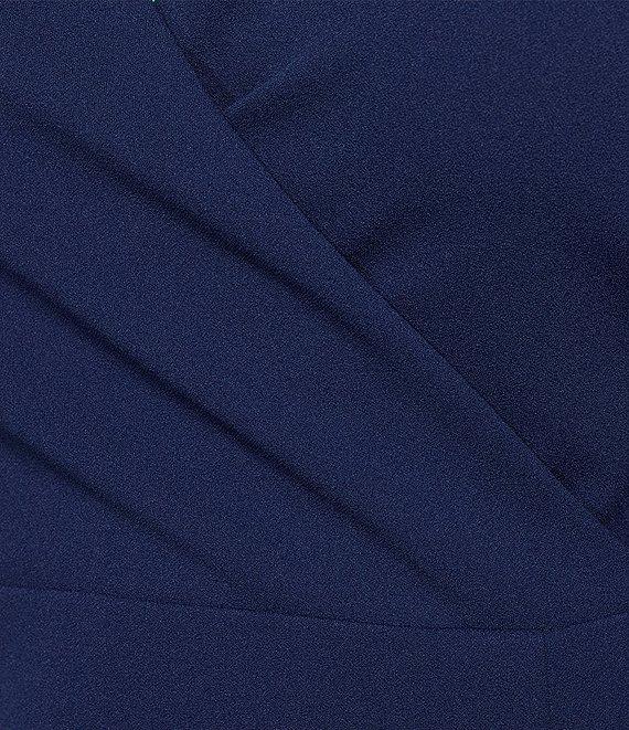 Adrianna Papell Plus Size 3/4 Sleeve Crepe Combo Sheath Dress Product Image