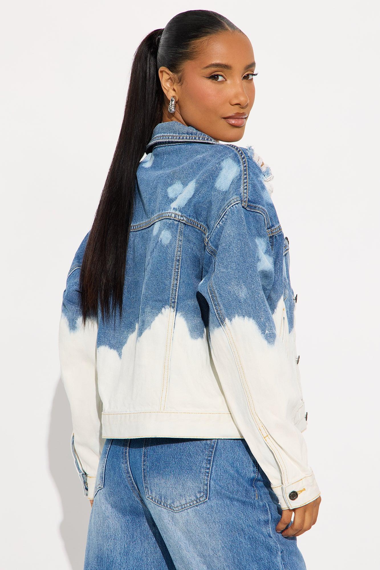 Easy Going Denim Trucker Jacket - Medium Wash Female Product Image