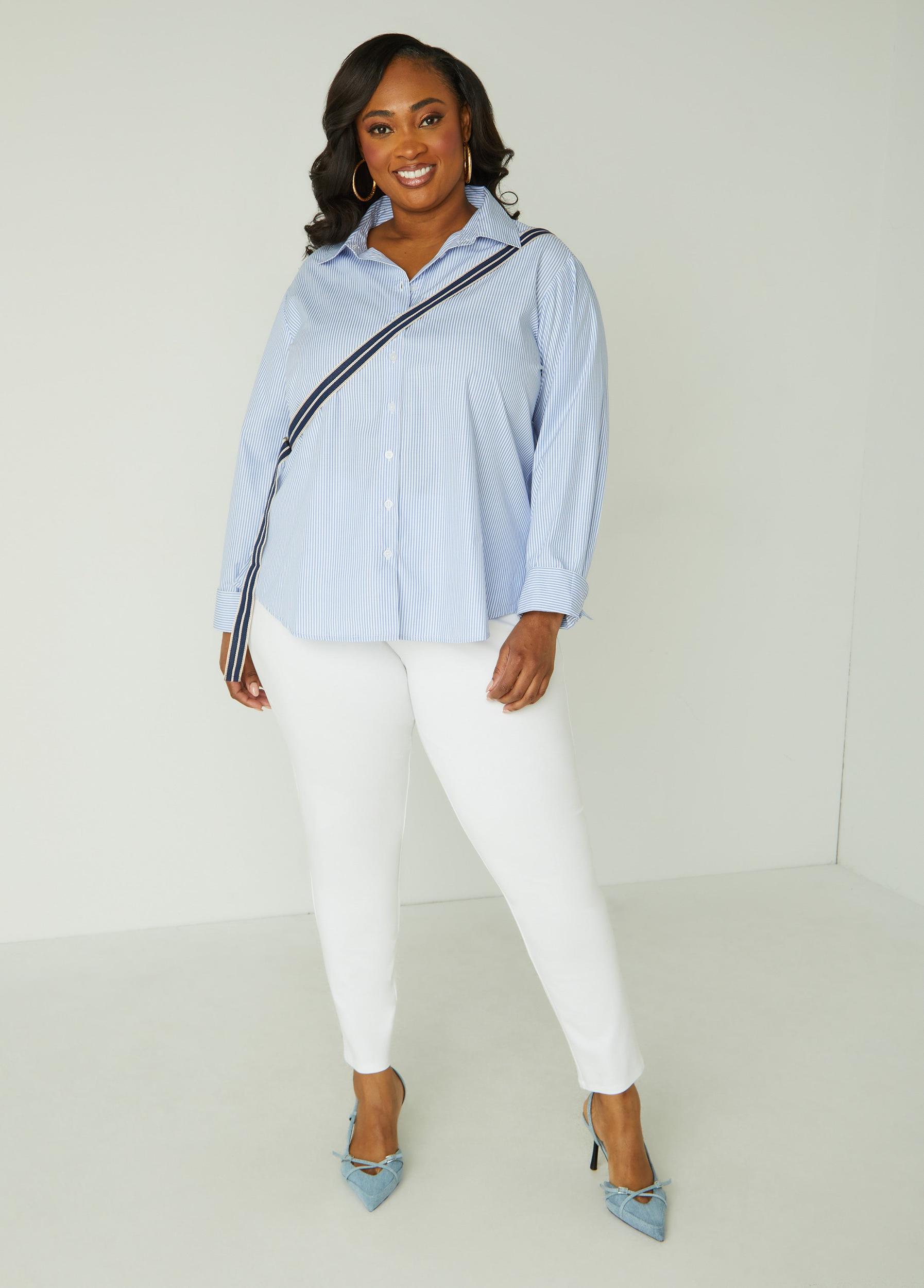 Cutout Striped Shirt Product Image