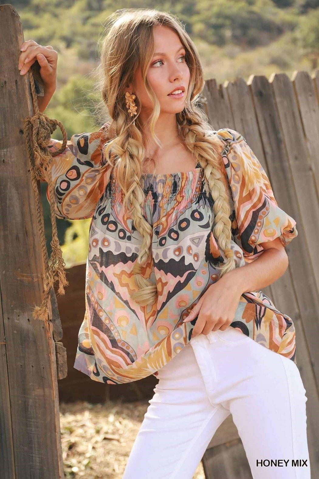 Abstract Printed Top Product Image