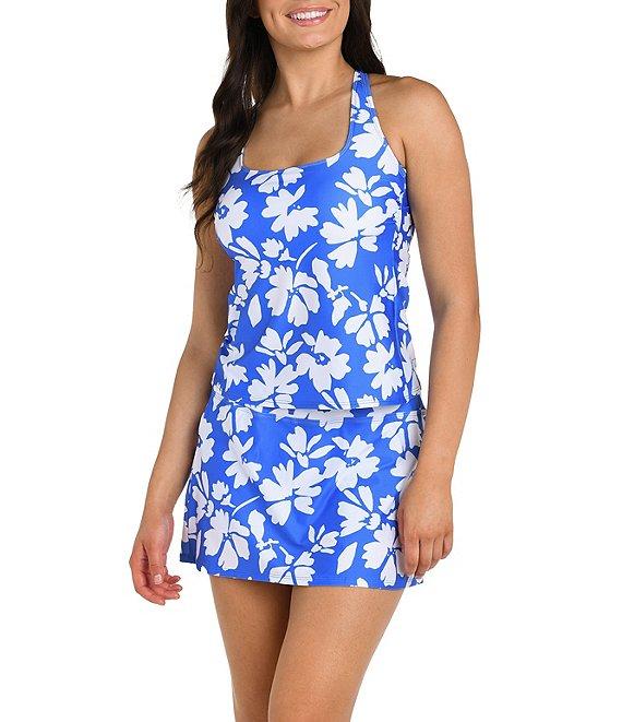 24th & Ocean Marseille Floral Banded Waist Skort Swim Bottom Product Image