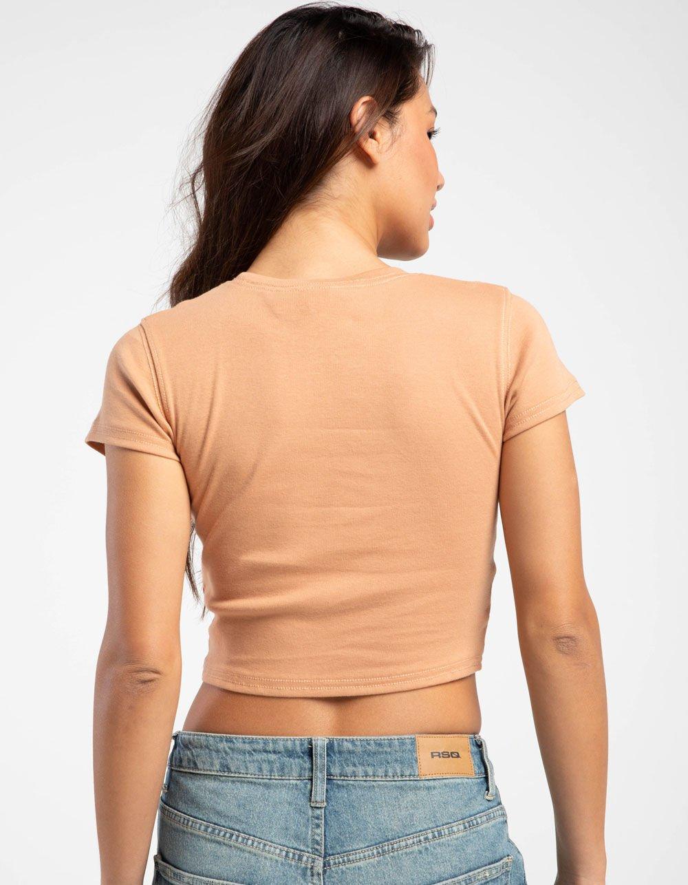 ROXY All Day Womens Baby Tee - CAMEL Product Image