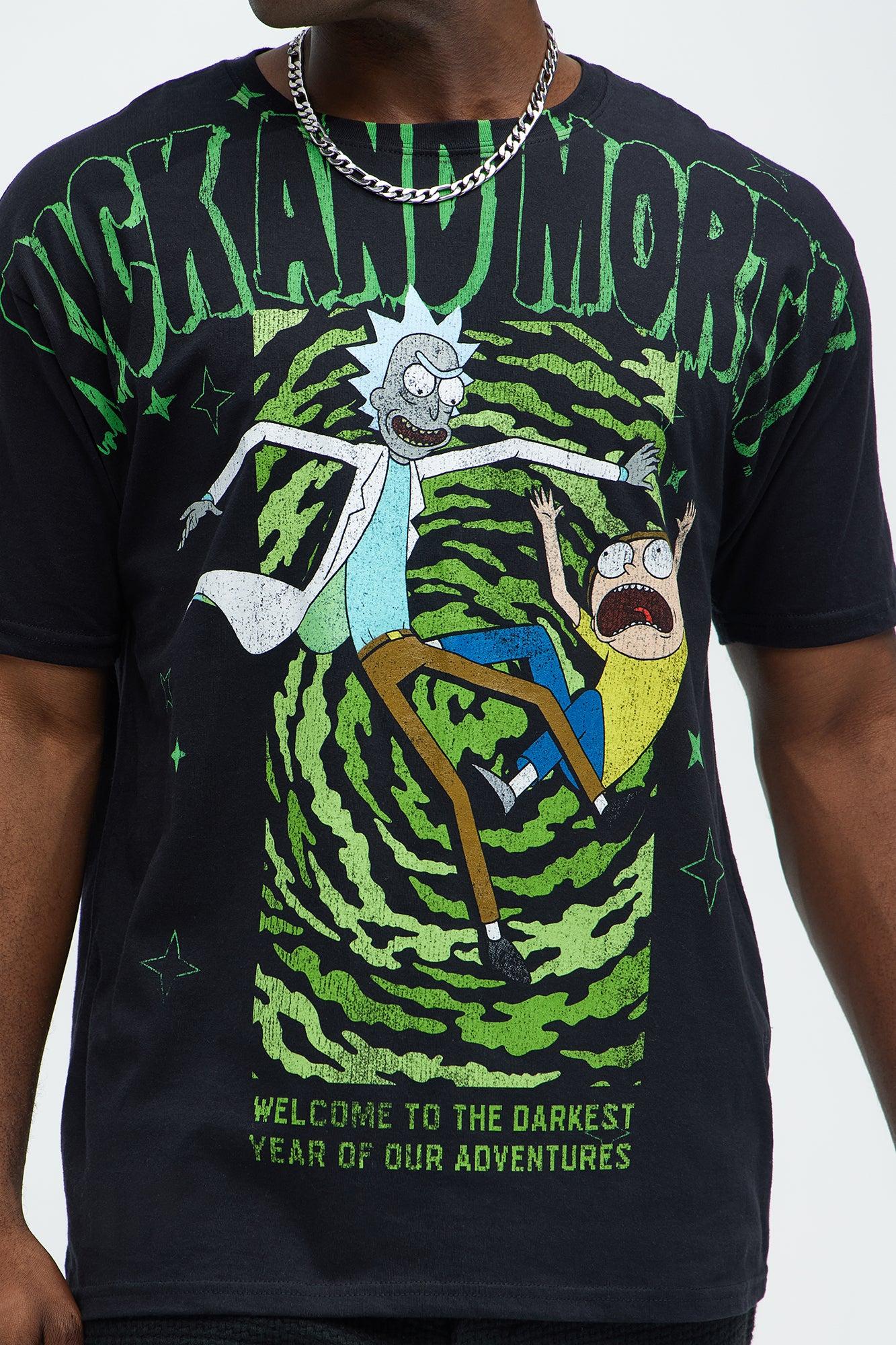 Rick And Morty Portal Trip Short Sleeve Tee - Black Product Image