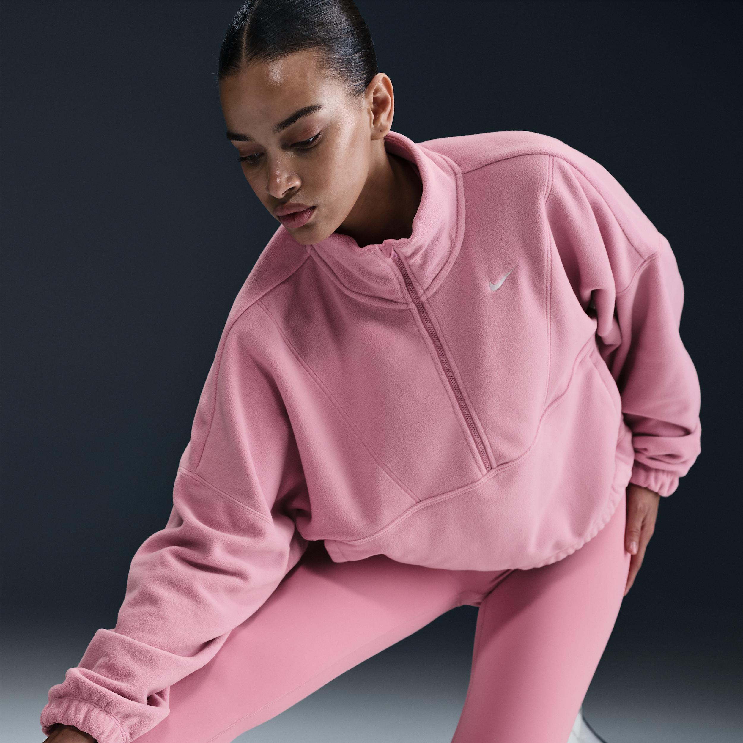Nike Women's One Therma-FIT Oversized 1/2-Zip Fleece Top Product Image