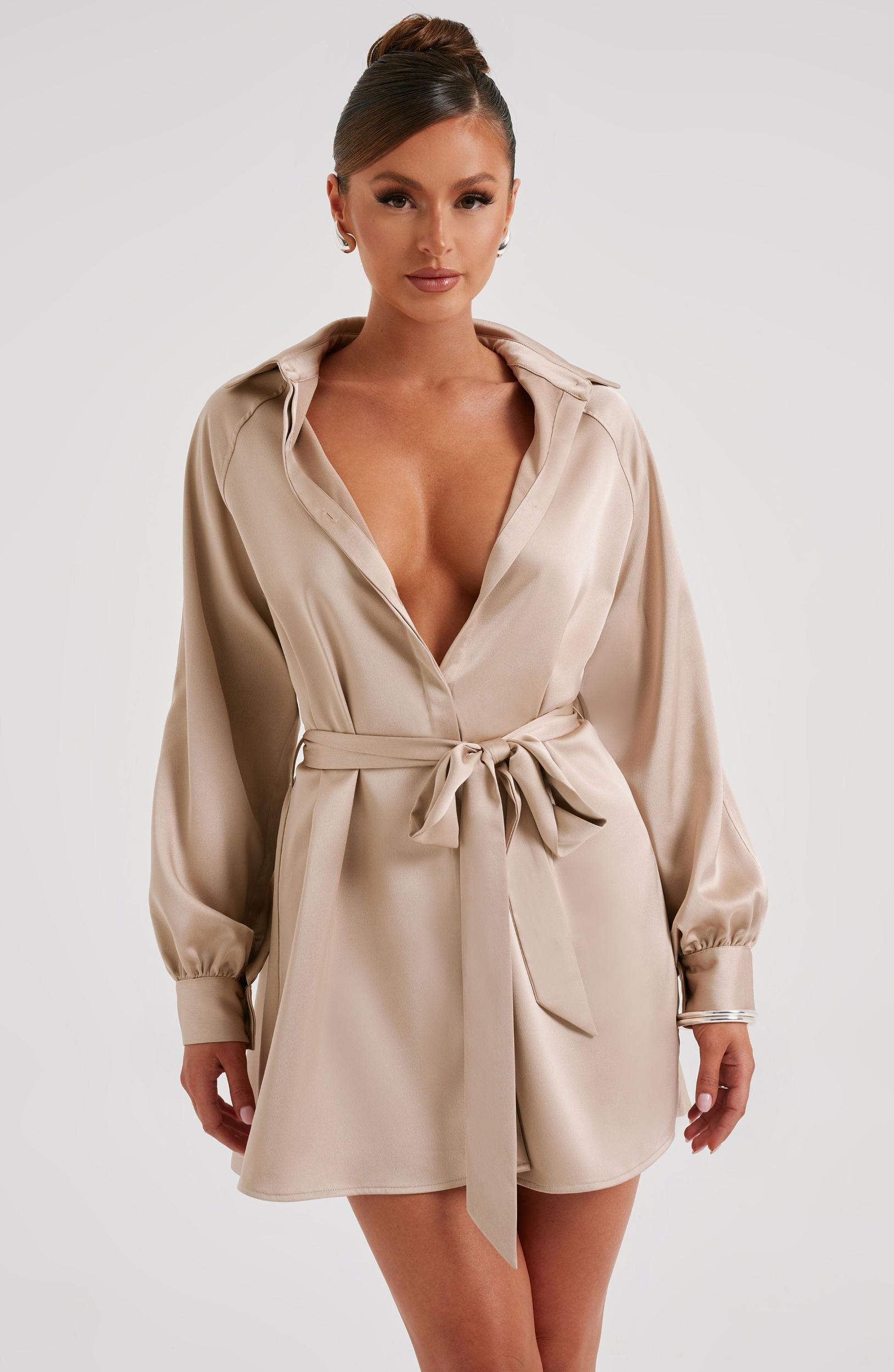 Kara Mini Dress - Champagne Product Image