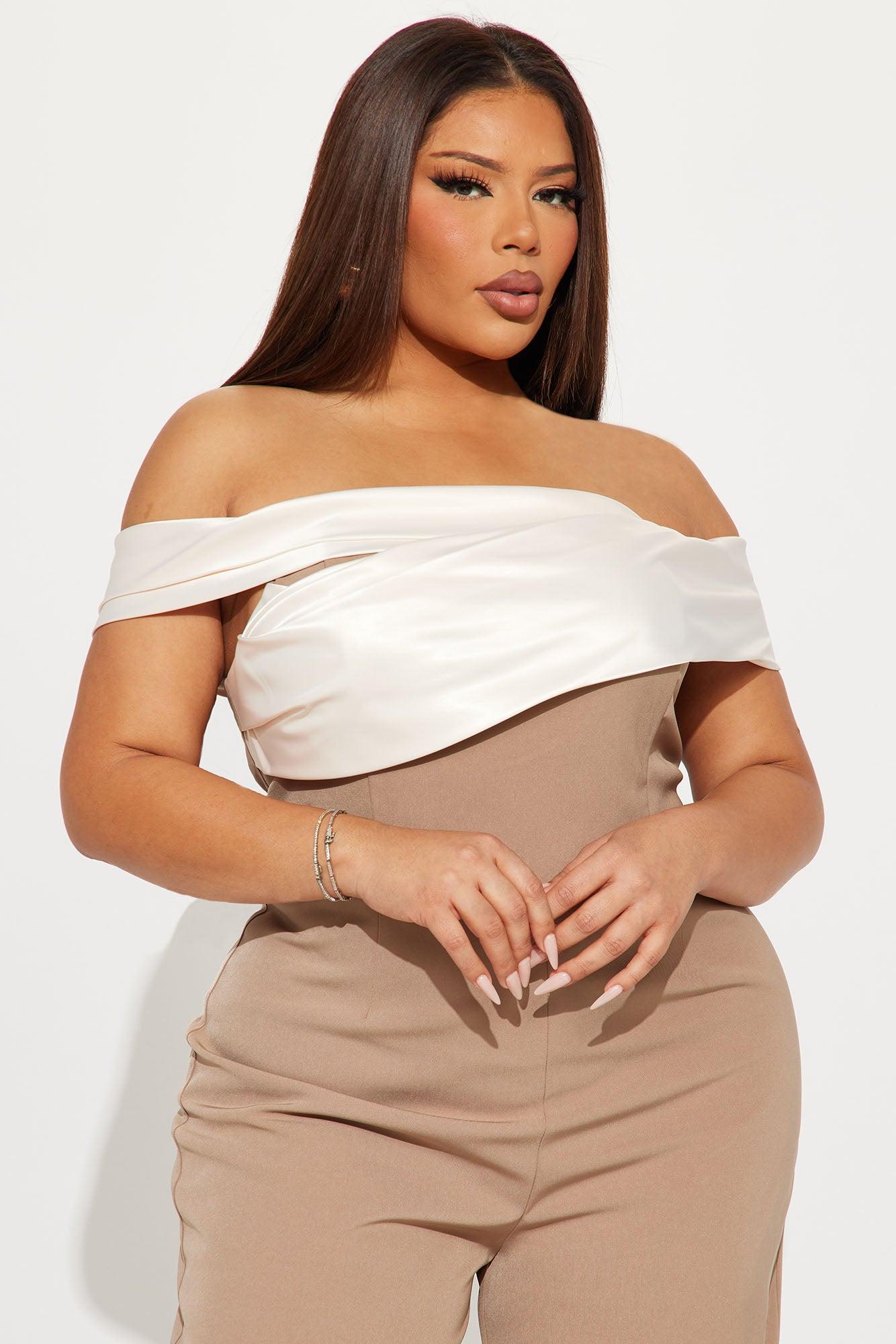 Be Yourself Jumpsuit  - Mocha/combo Product Image