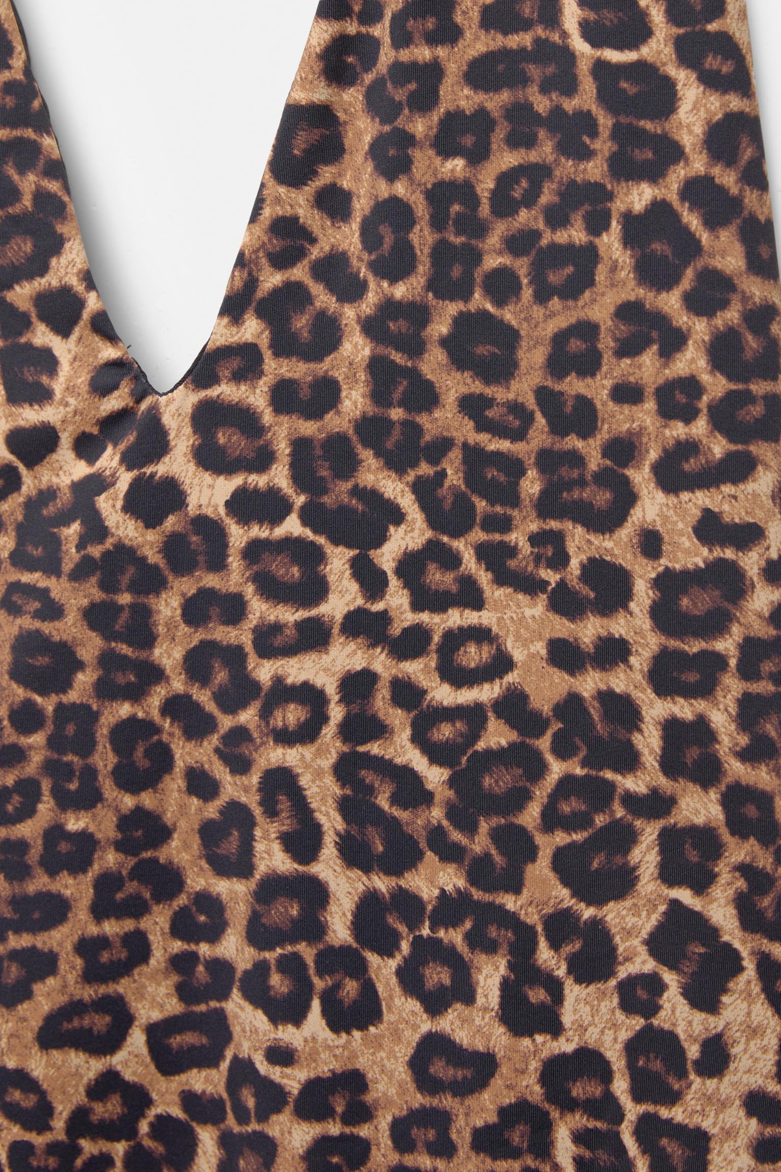 Leopard print halter bathing suit Product Image