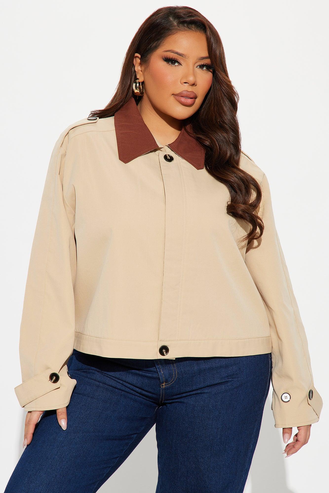 Asking Questions Barn Jacket - Khaki/combo Female Product Image