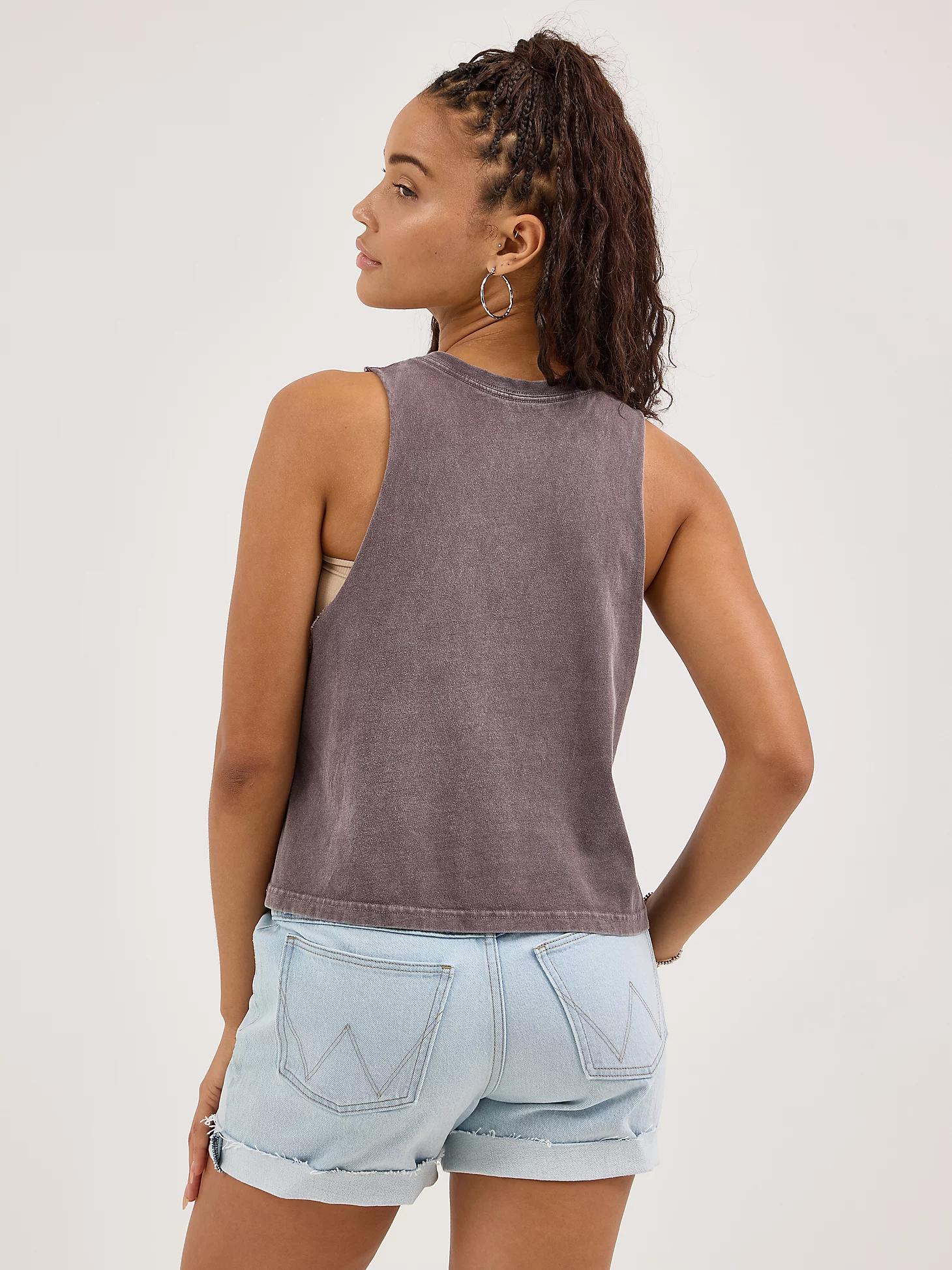 Women's Crop Rodeo Tank in Sparrow Product Image