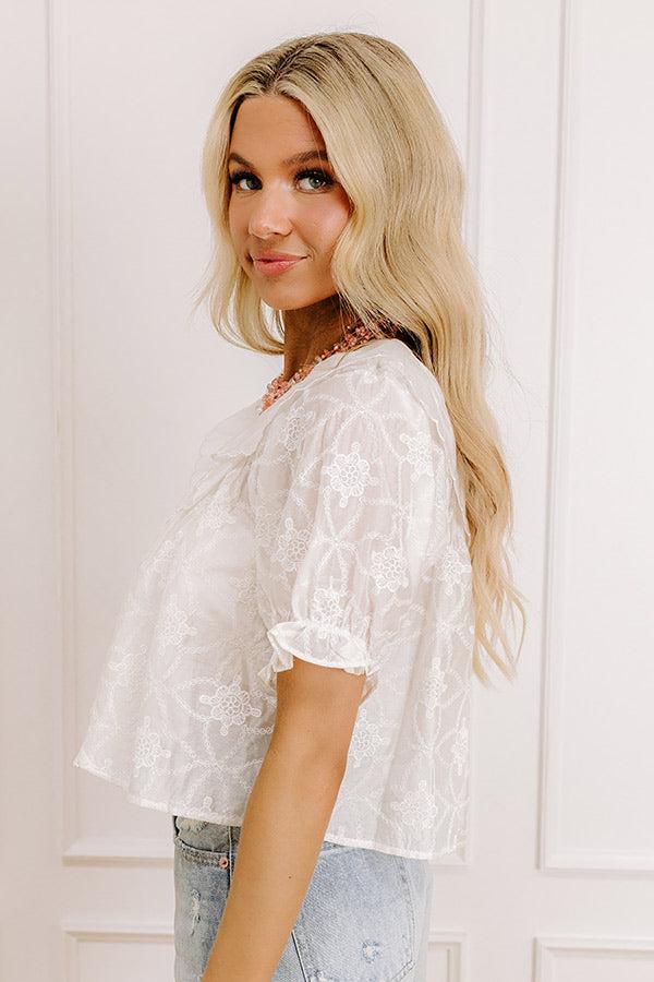 Cute Smile Embroidered Top Product Image