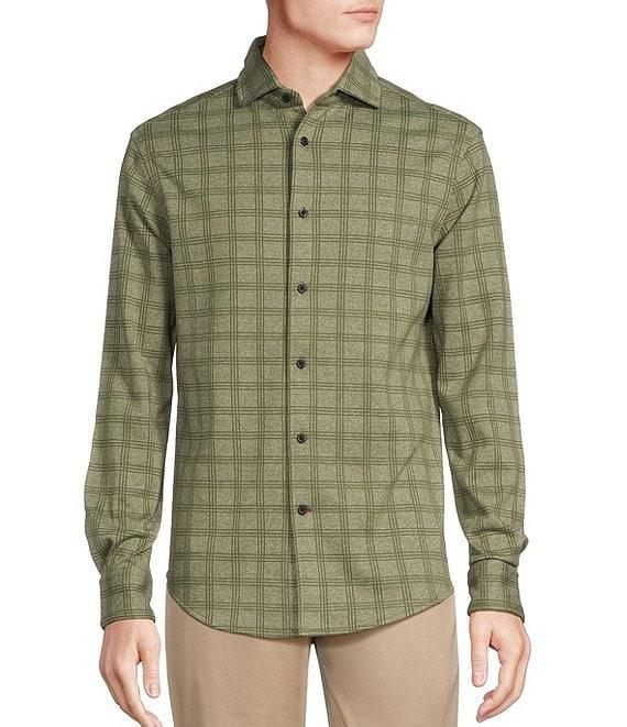 Cremieux Blue Label Jacquard Coatfront Knit Shirt Product Image