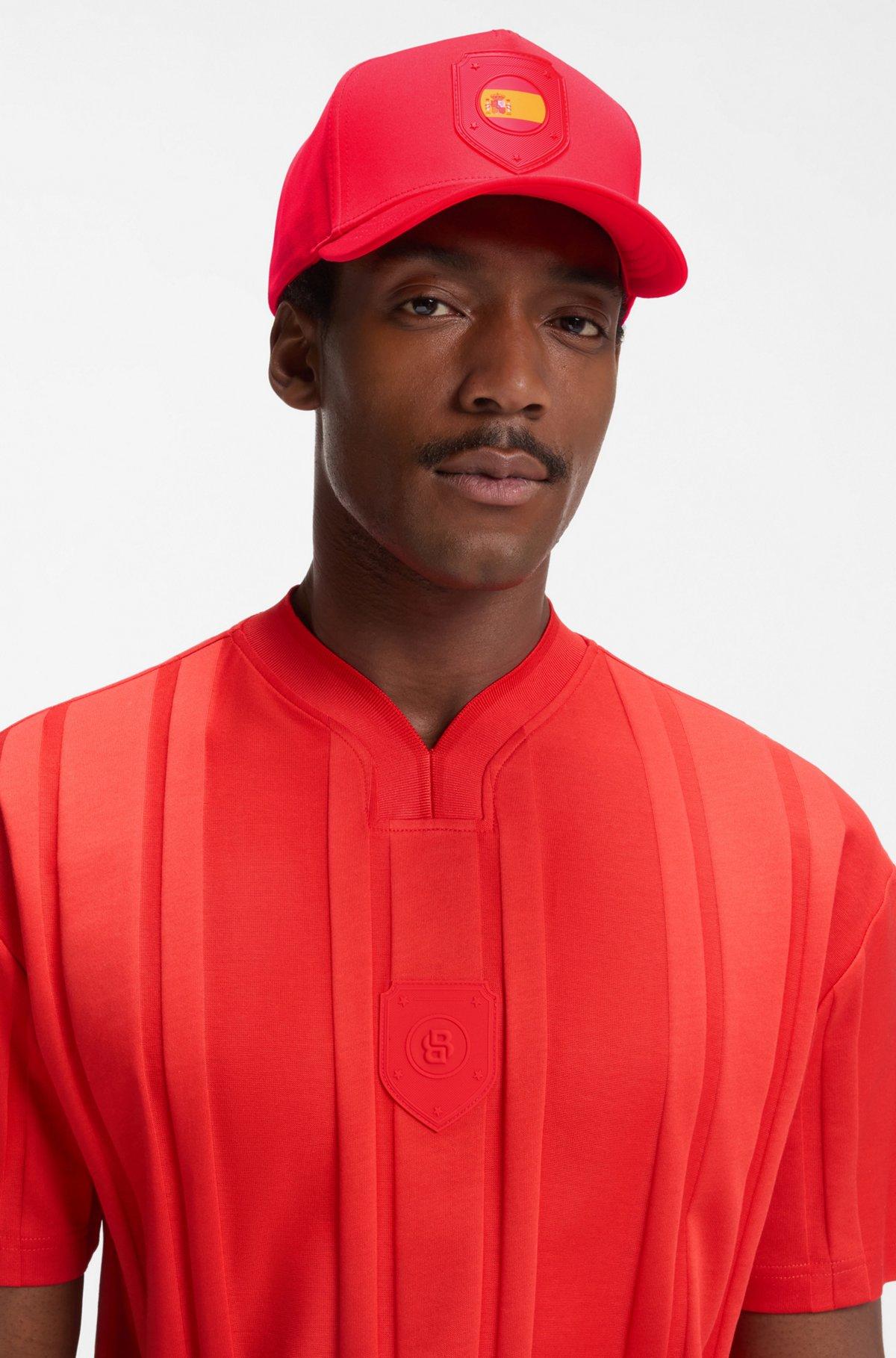 Logo cap in lustrous twill with country-flag badge Product Image