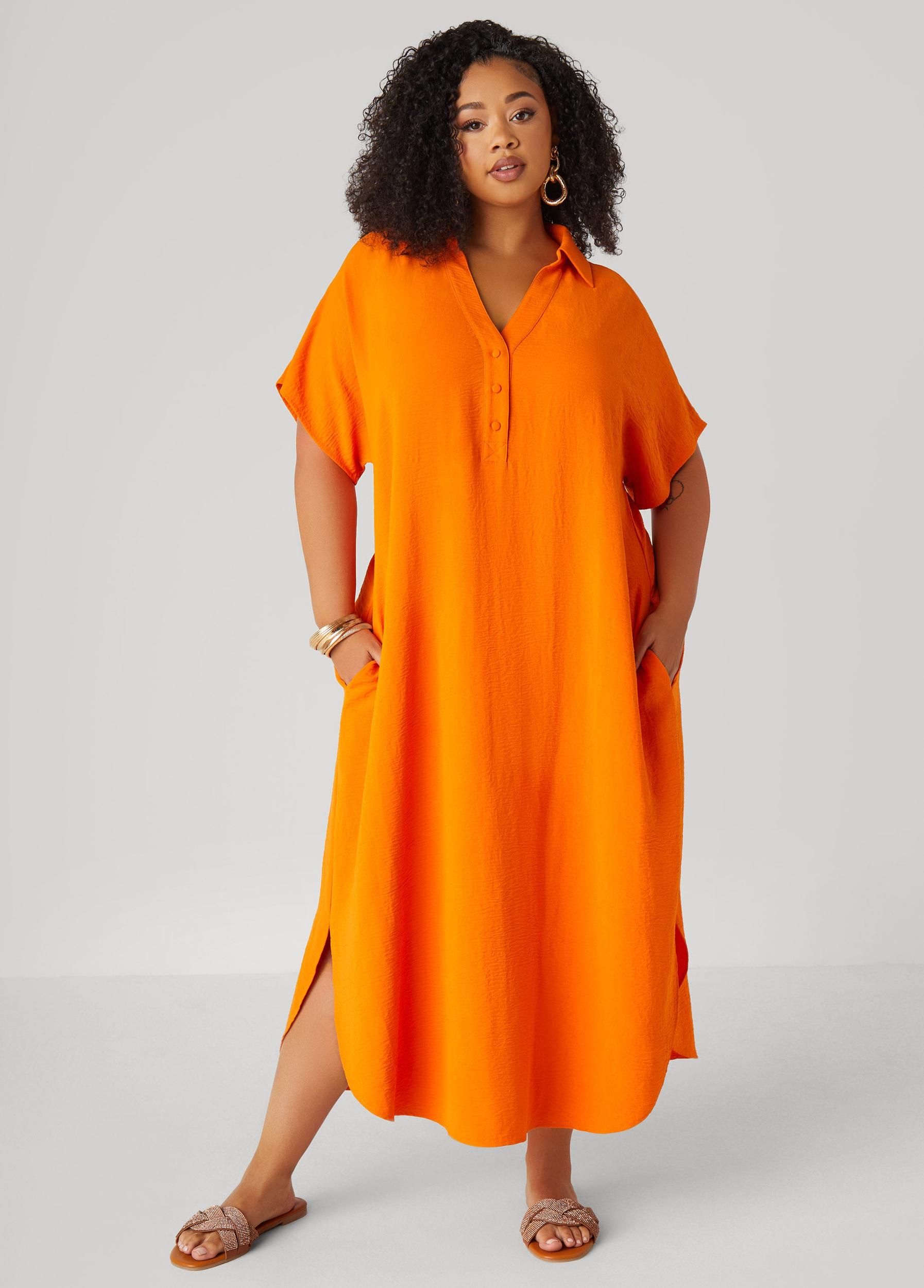 Textured Maxi Shirtdress Product Image