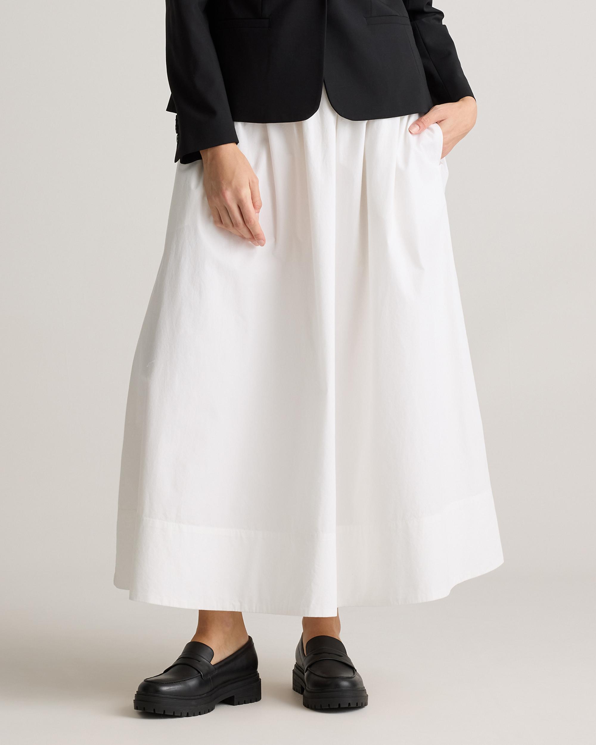Quince | Women's Poplin A-line Maxi Skirt Organic Cotton Product Image