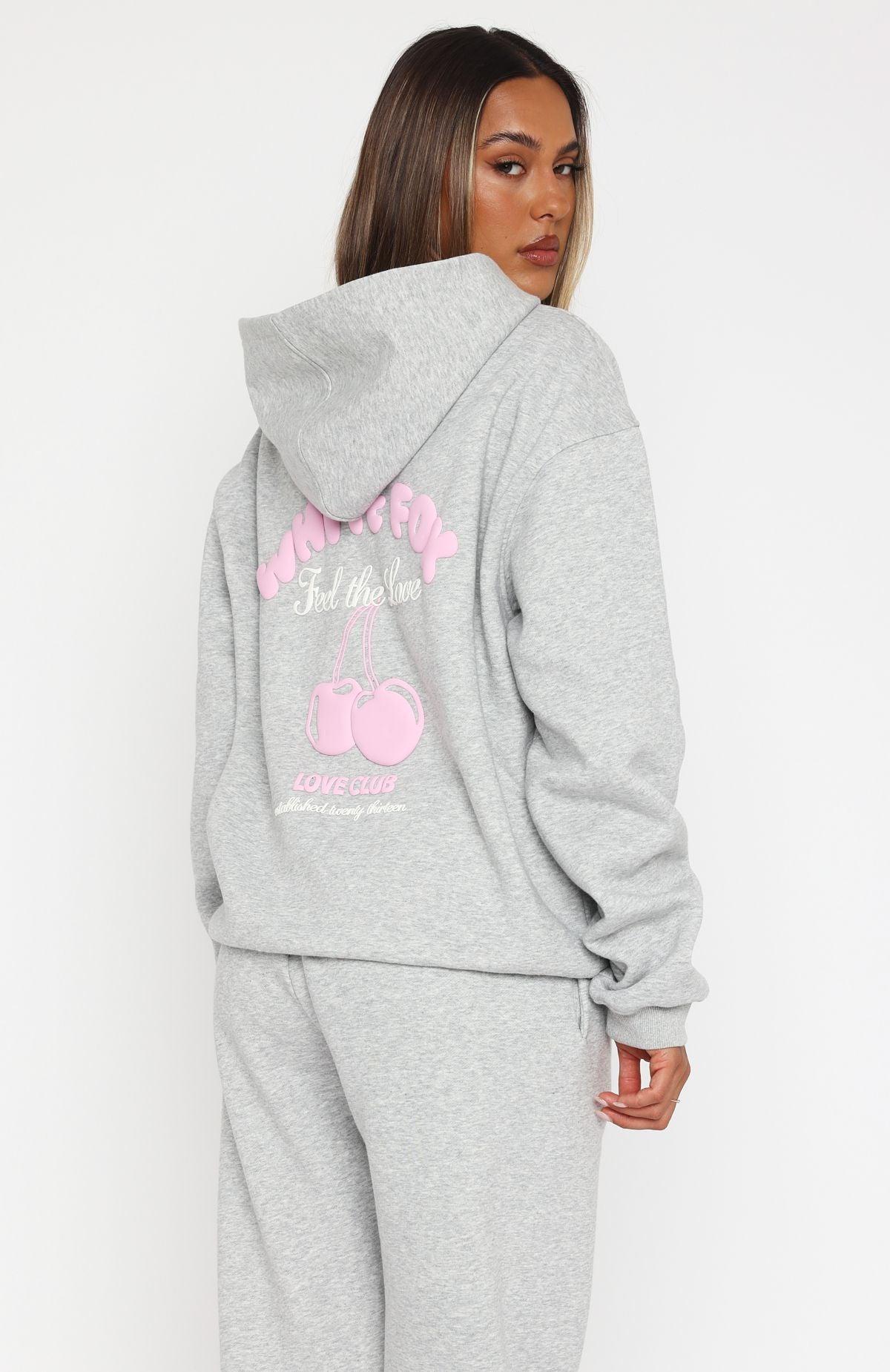Love Me Tender Oversized Hoodie Dark Grey Marle Product Image