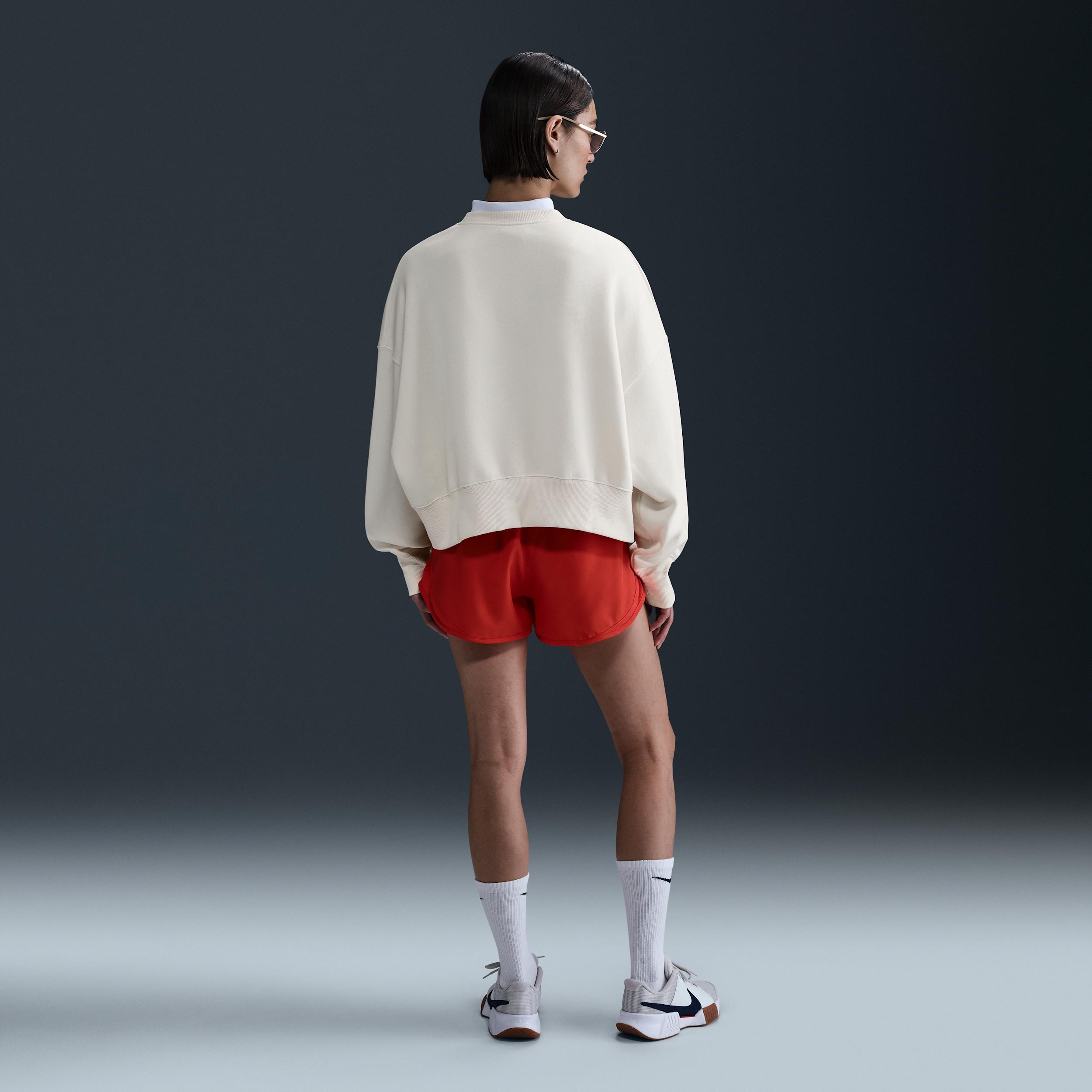 Nike Womens Court Phoenix Fleece Over-Oversized Crew-Neck Tennis Sweatshirt | HQ0351-010 Product Image