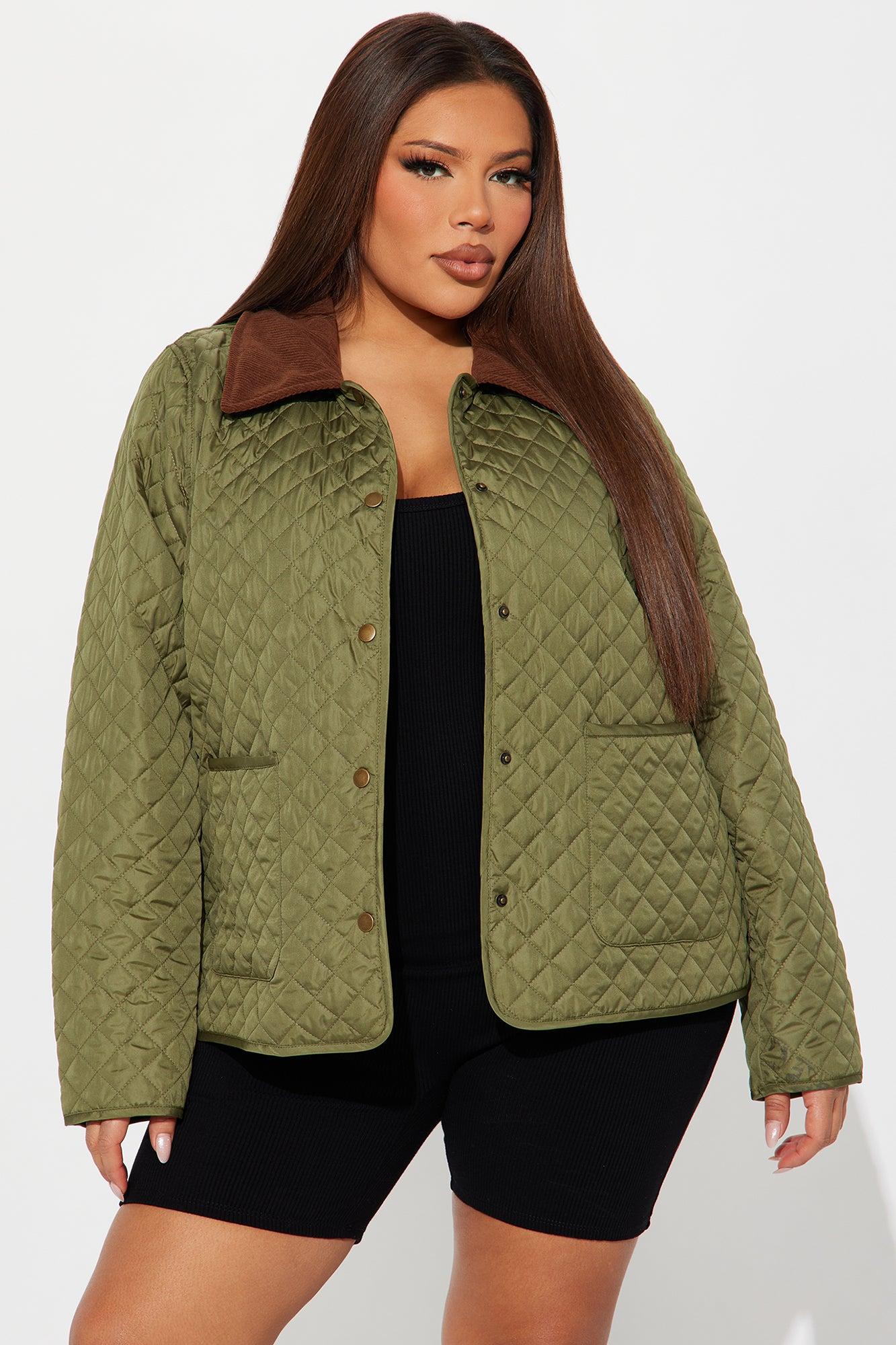 Lissette Quilted Jacket - Olive Product Image