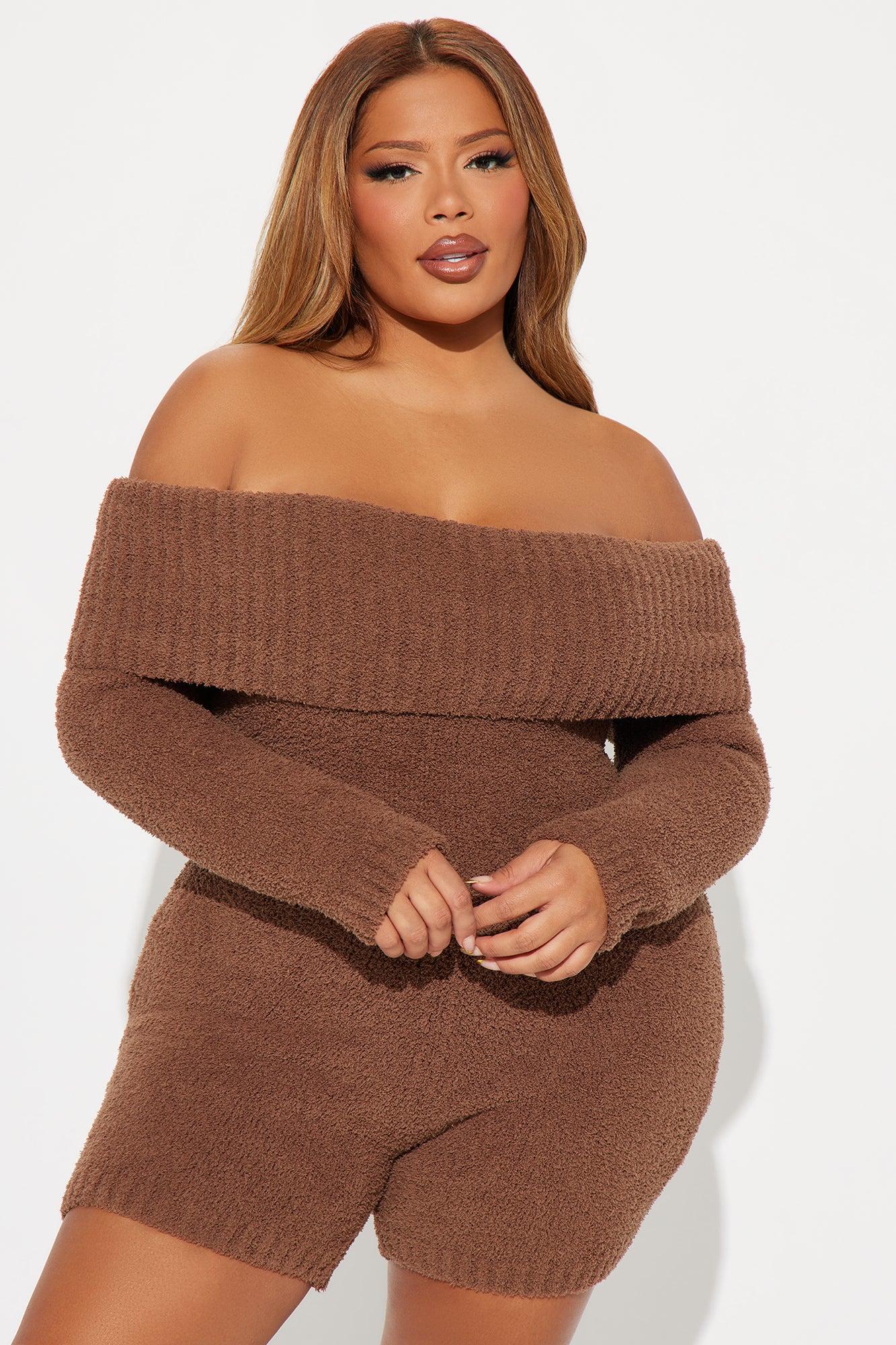 Time Well Spent Cozy Romper - Mocha Product Image