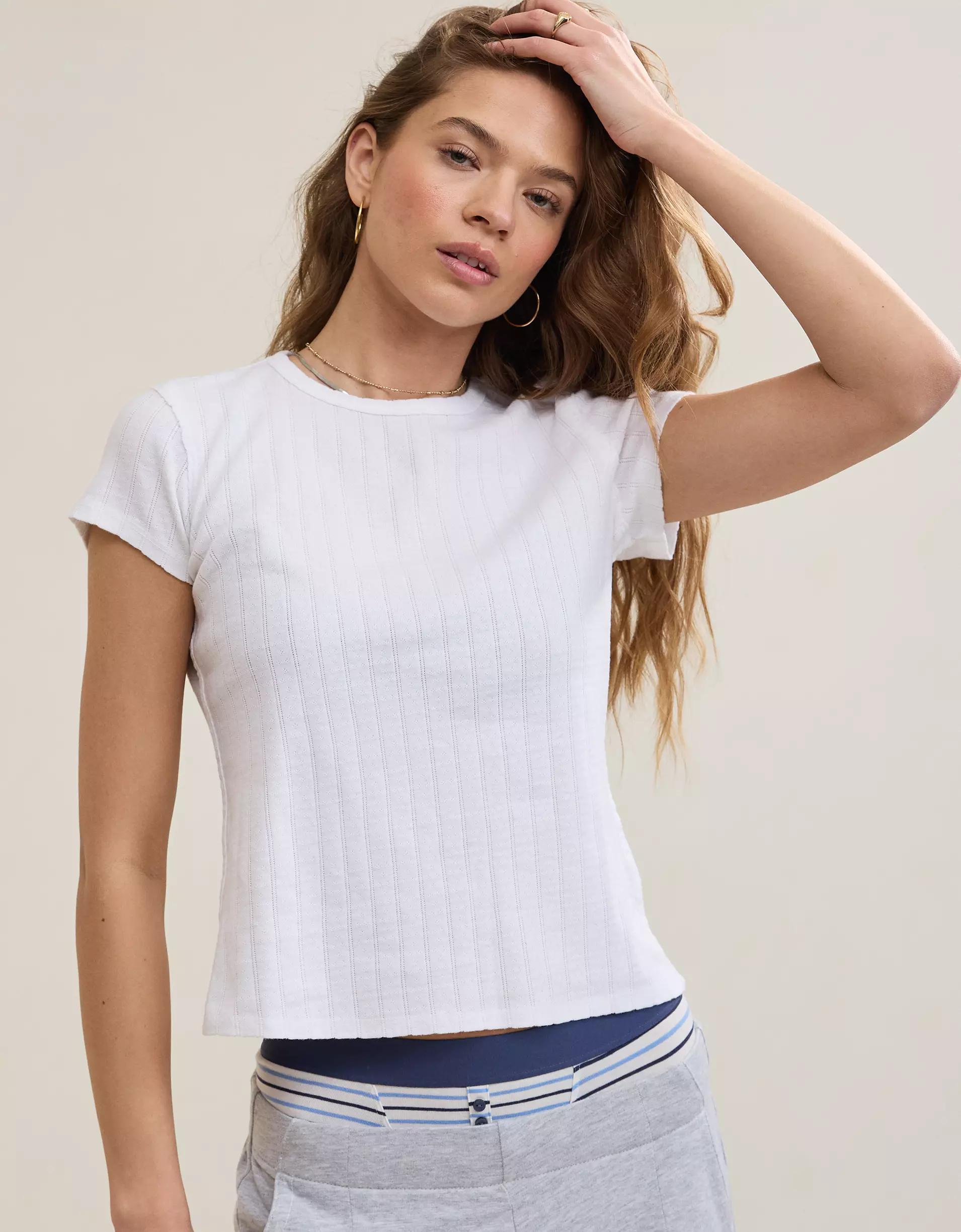 Aerie Pointelle Vintage T-Shirt Product Image
