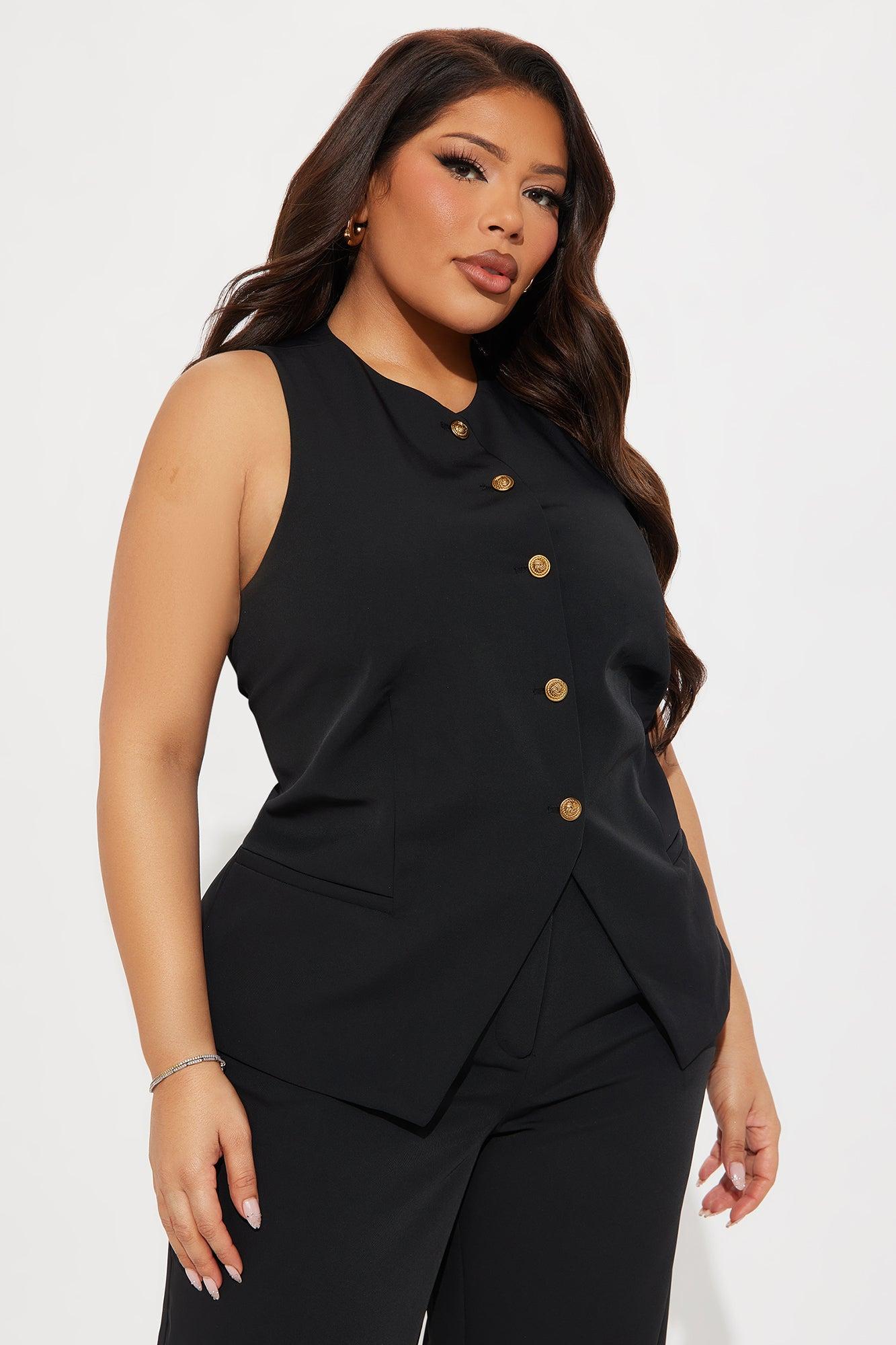 Blaire Vest Pant Set - Black Product Image