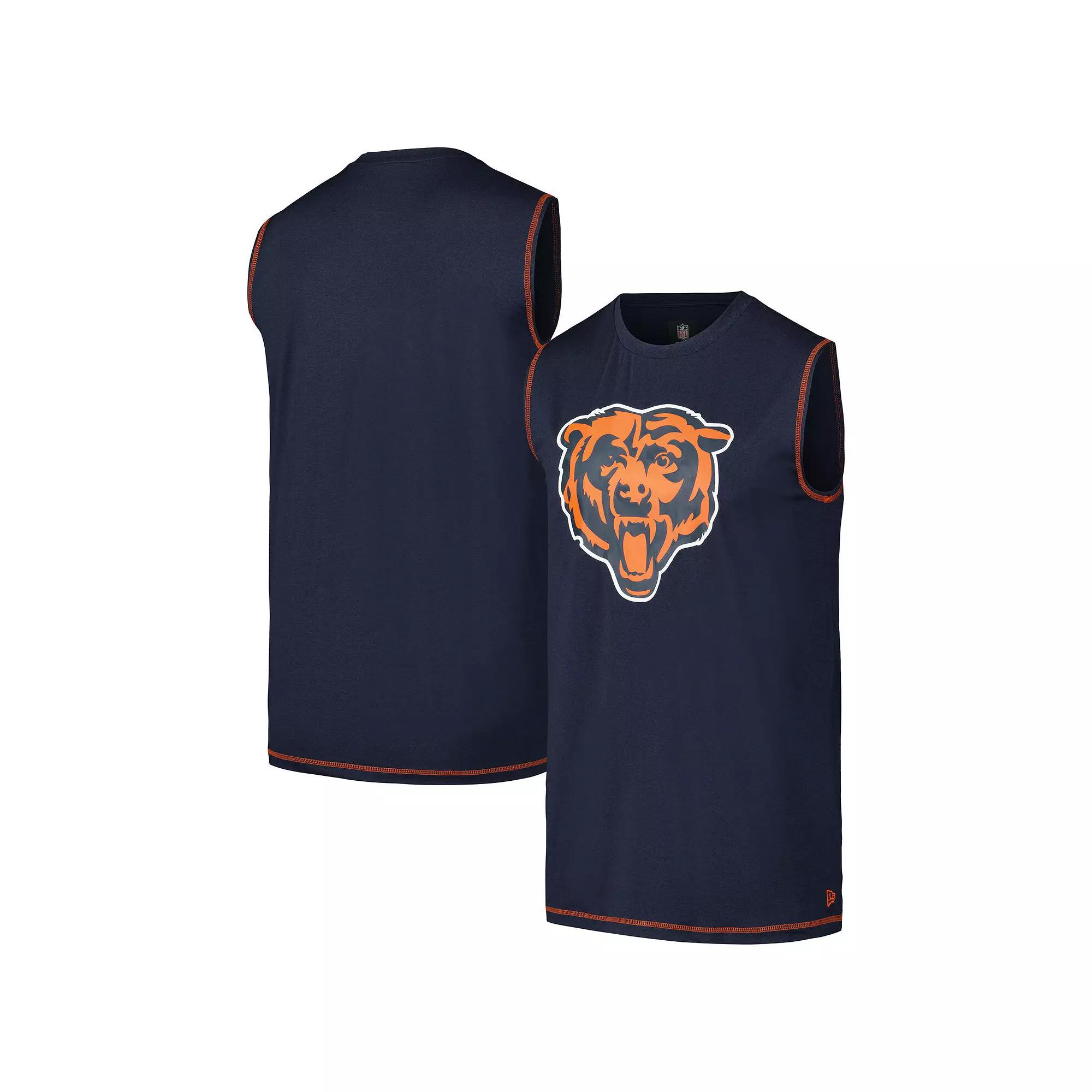 Men's New Era Navy Chicago Bears Tank Top,  Product Image