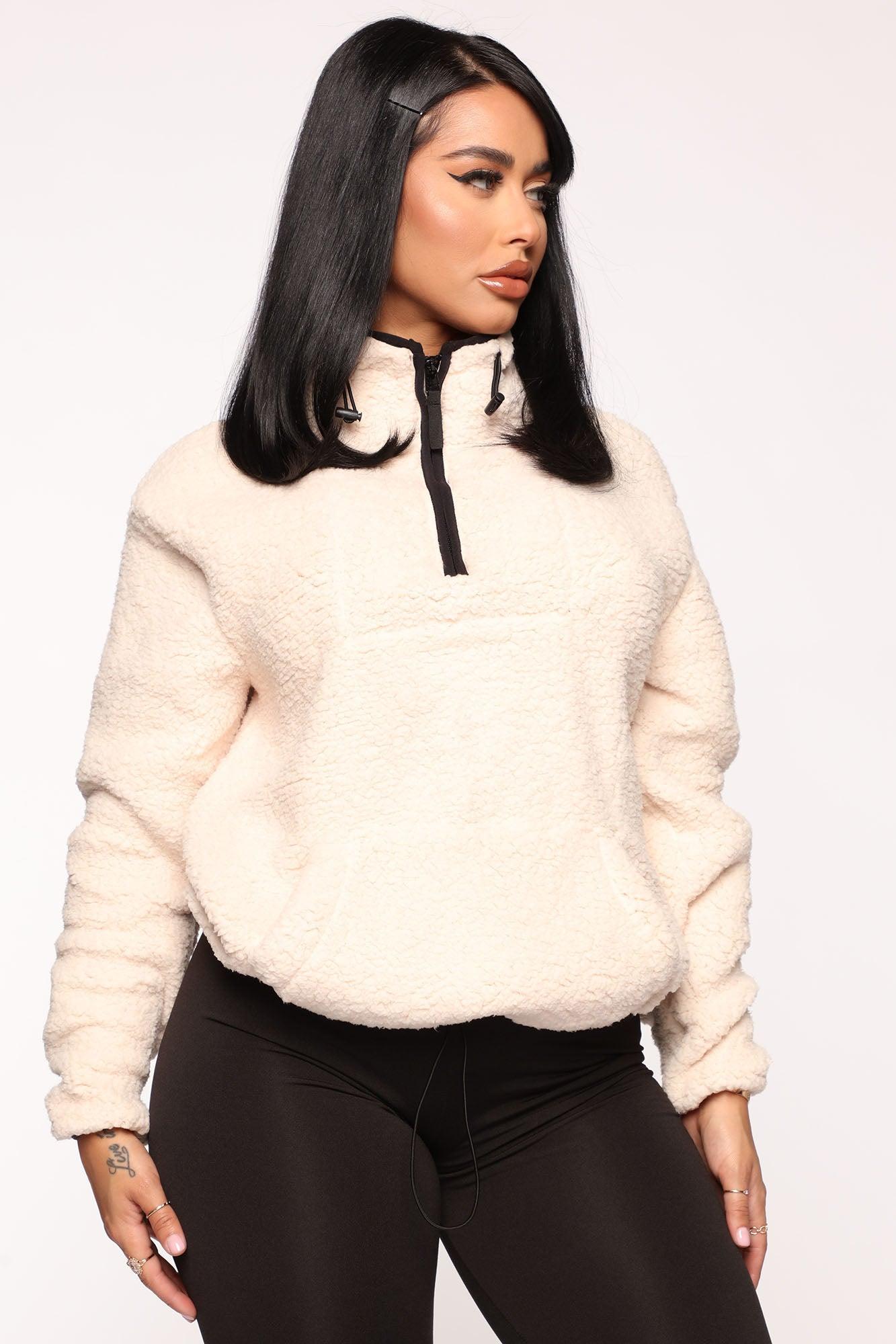 Cozy Feels Sherpa Pullover - Ivory Product Image